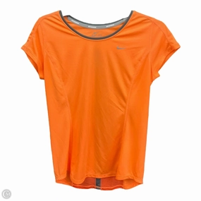 EasyCare Material SolarReflectiveFinish Top Short Sleeve By Nike Apparel In Orange, Size: M