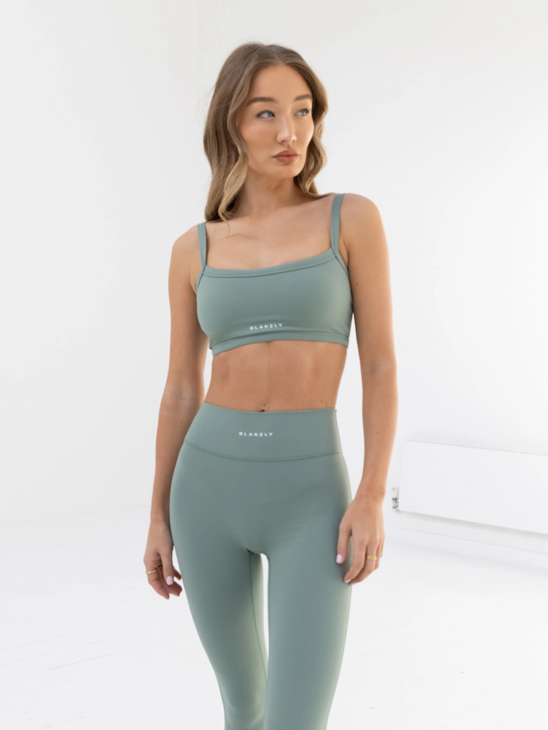 Ultimate Sports Bra - Sage Green Heat-sealed seams Dance costume