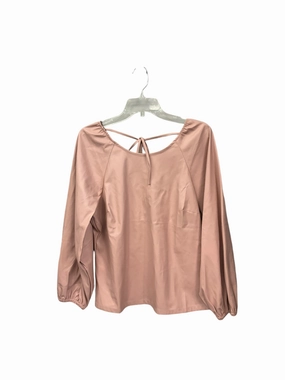 Slim Fit Design Compact Thermal Insulation Blouse Long Sleeve By J. Crew In Pink, Size: Xl