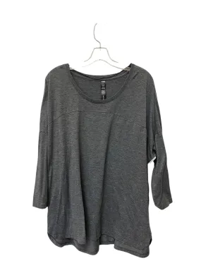 Athletic Top Short Sleeve By Rbx In Grey, Size: 2x Flatlock stitching BondedShoulder
