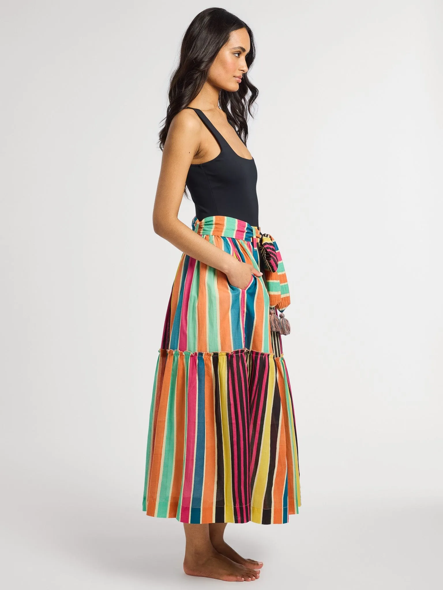 Franc?oise Skirt in Ibiza Stripe Weekend Favorite