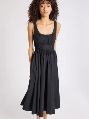 Relaxed Fit Stylish Line Frannie Dress in Black