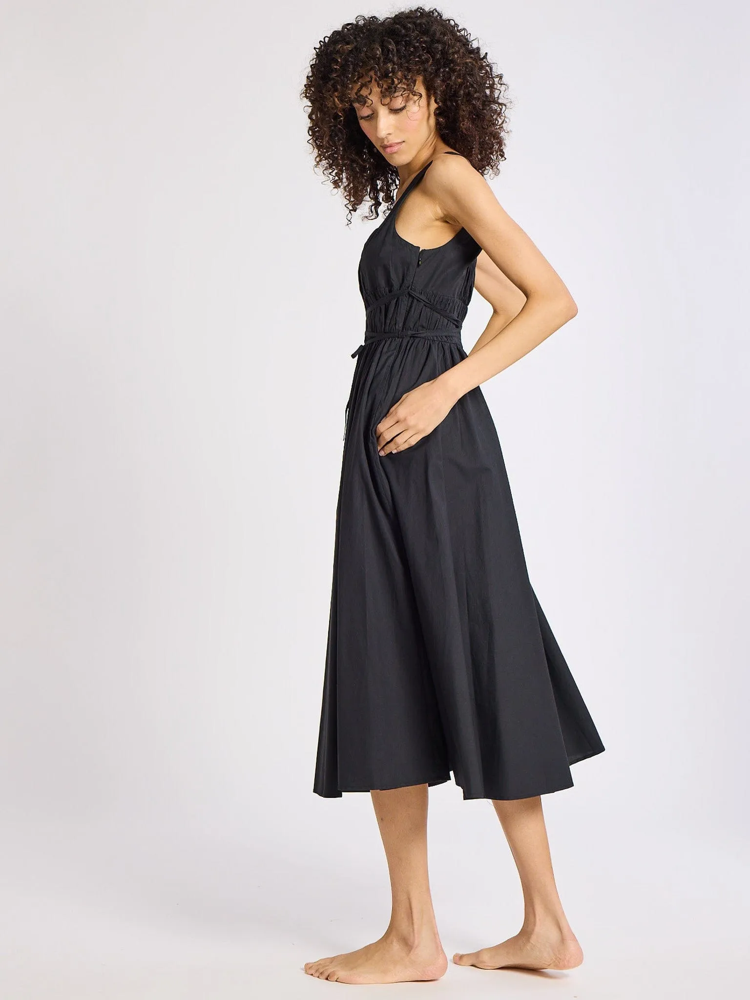 Frannie Dress in Black Calm Flow Office Friendly