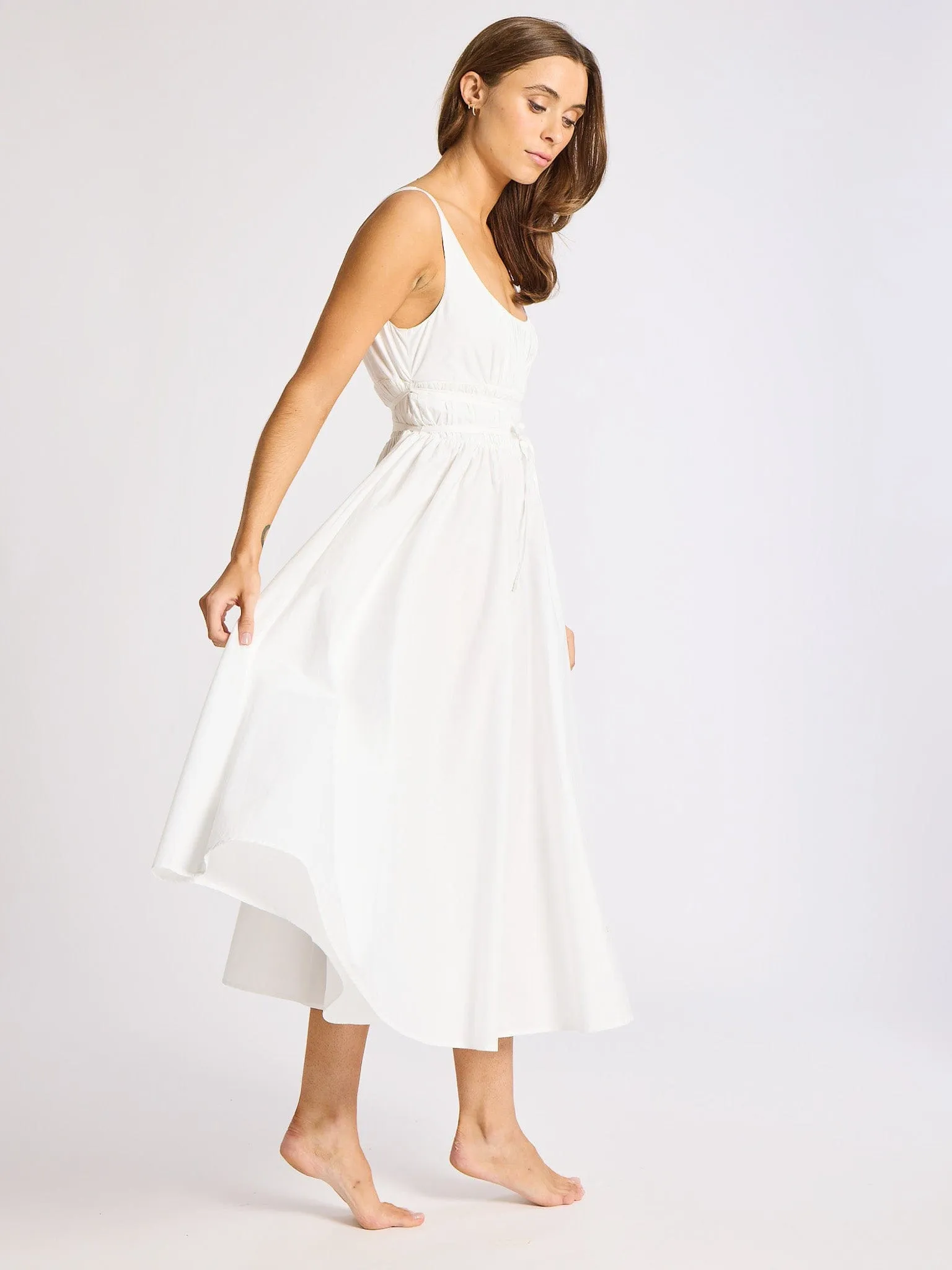 Sequin-Detail Chilly Wear Frannie Dress in White