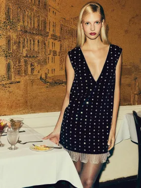 Free Shape Aurelia Dress in Black Velvet