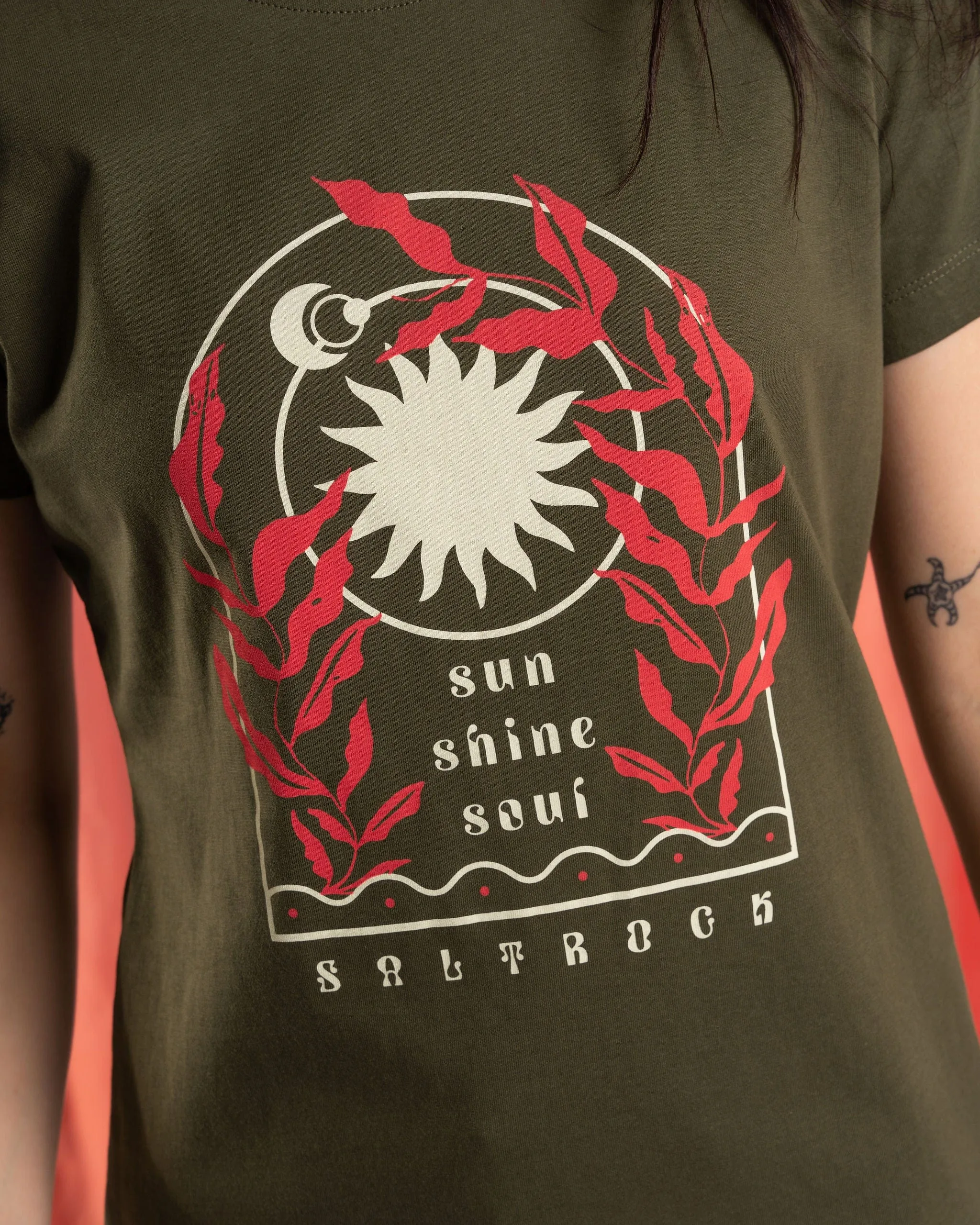 Sunshine Soul - Womens Short Sleeve T-Shirt - Green AdvancedMoistureManagement