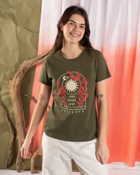 Sunshine Soul - Womens Short Sleeve T-Shirt - Green Smart Casual TaglessDesign