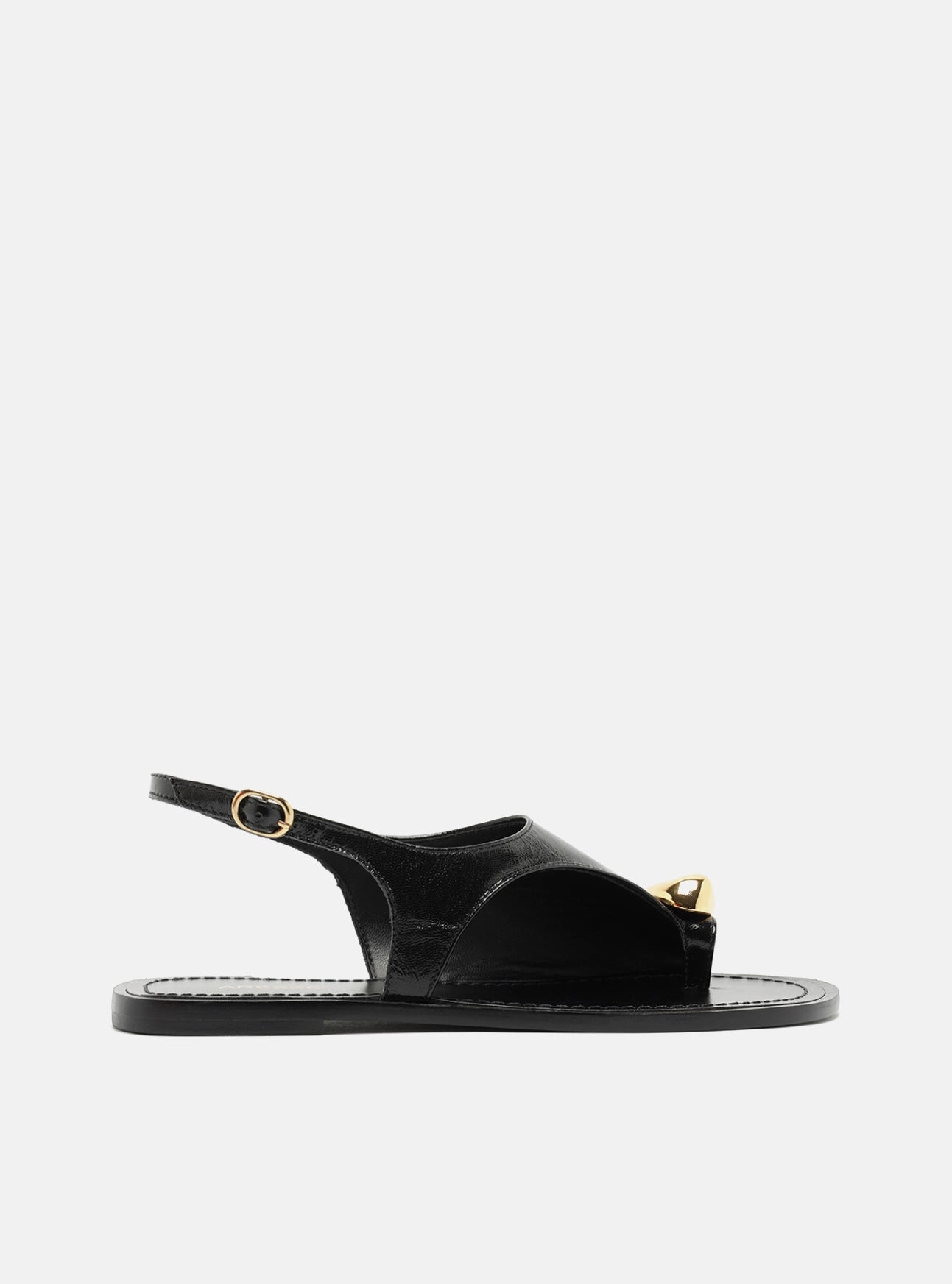Freya Leather Flat Tea Glow
