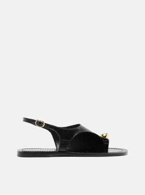 Freya Leather Flat Tea Glow