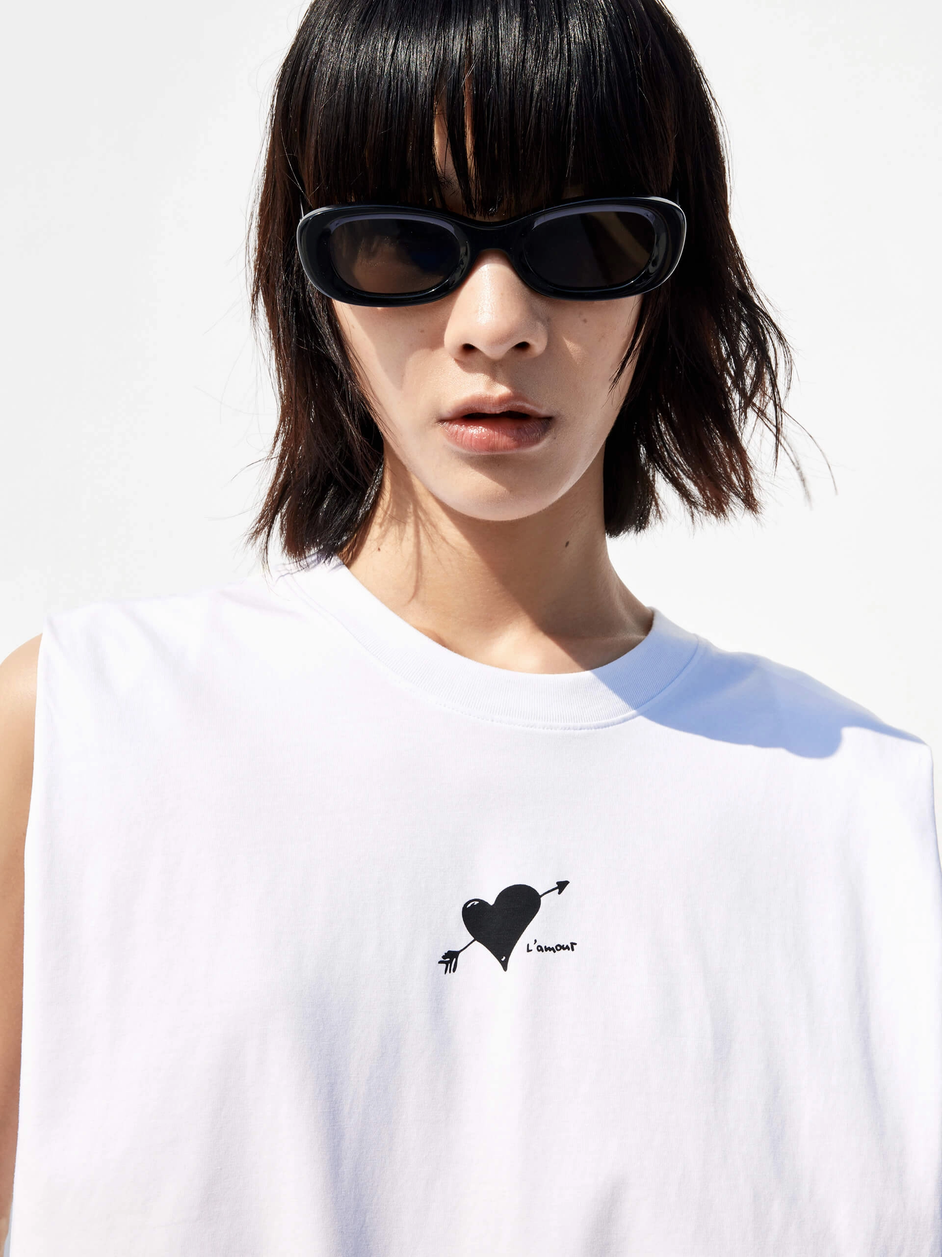 HOT SALE Sleeveless Sweetheart Print T-Shirt Breathable fabric Thermal Insulation Layer