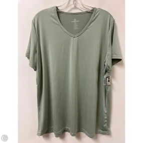 Athletic Top Short Sleeve By Clothes Mentor In Green, Size: 2x Simple Cut Wrinkle Free Texture