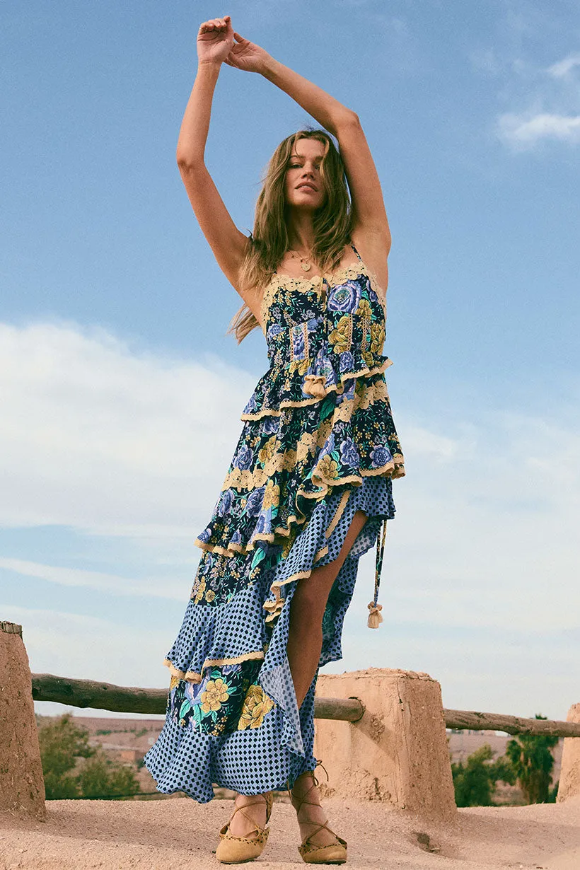 Full Bloom Ruffle Soir??e Dress spring fresh