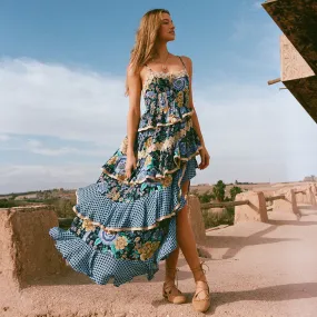 Sleek Flex Full Bloom Ruffle Soir??e Dress
