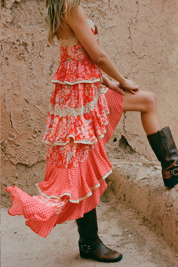 Comfy Shape Brunch Outfit Full Bloom Ruffle Soir??e Dress