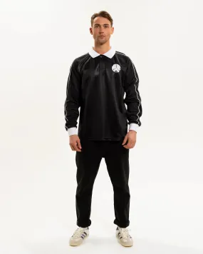 Newcastle United Men's Striped Long Sleeve Polo Shirt Washable fabric