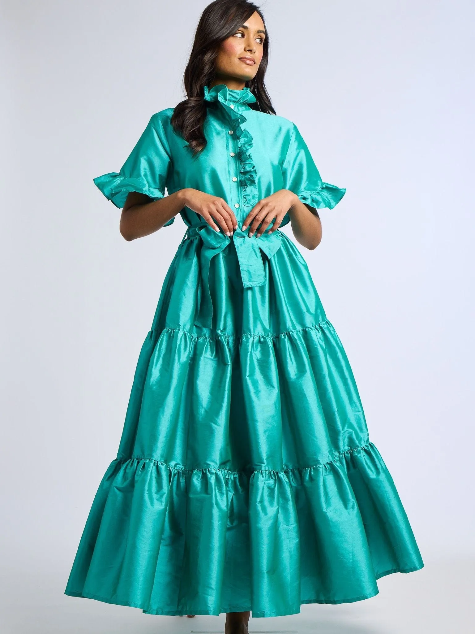 Dry-Clean-Only Chill Piece Victoria Dress in Atlantic Taffeta