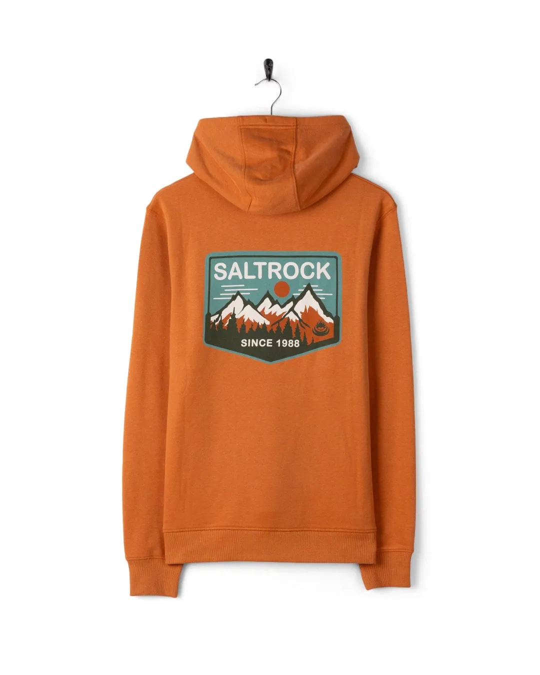 Uplands - Mens Pop Hoodie - Orange Quick Knit