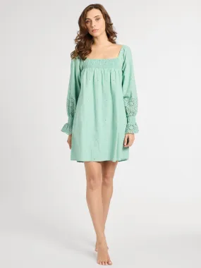 Family Joy Gabriette Dress in Pistachio Eyelet