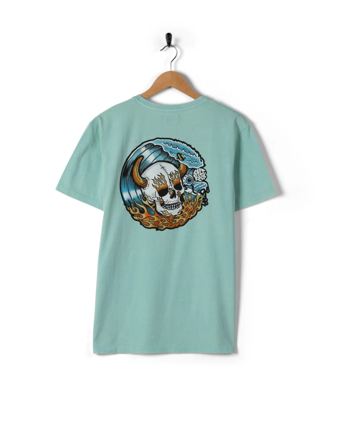 Cashmere combination Casual Essentials Fire Water Colour - Mens T-Shirt - Turquoise