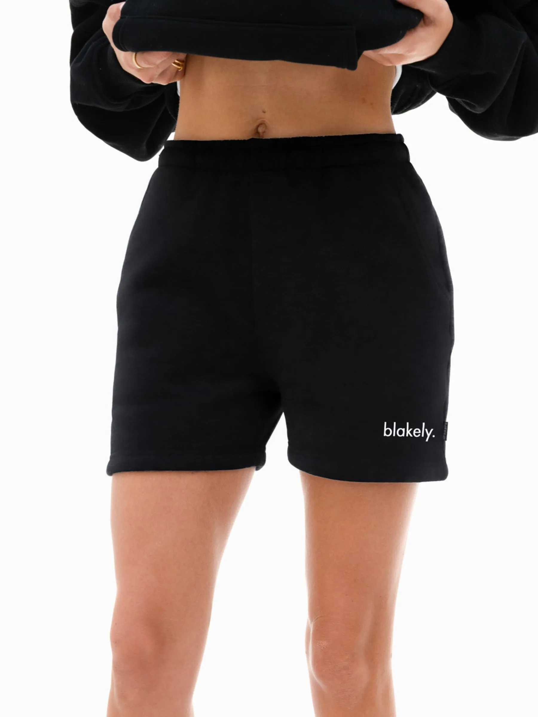 Sami Jogger Shorts - Black Quick Adjust Fit Chic Look