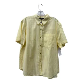 Top Ss Designer By Lafayette 148 In Yellow, Size:L Breathable mesh