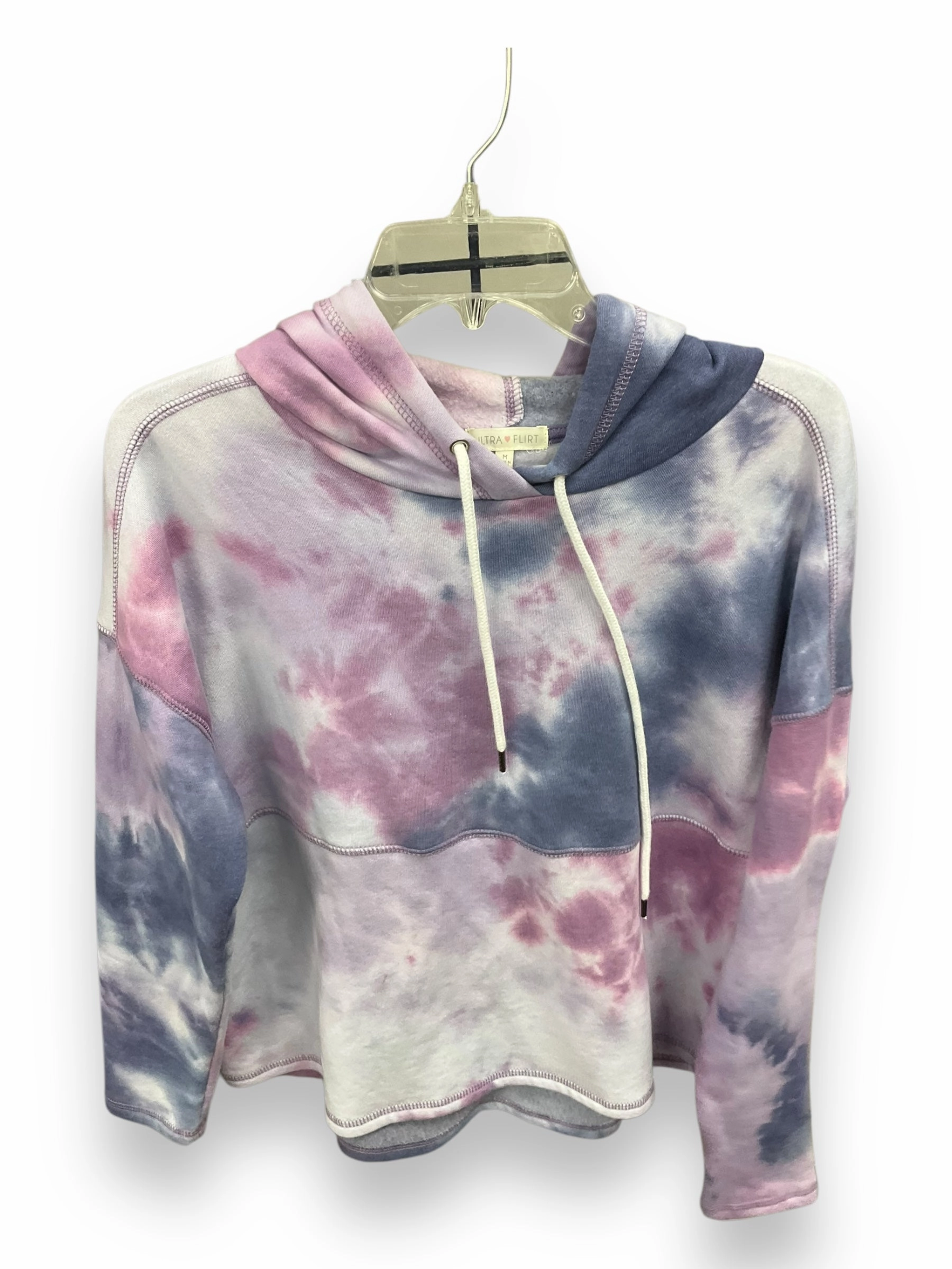 Sweatshirt Hoodie By Ultra Flirt In Purple, Size: M Airflow Mesh Insert Non Closure Collar