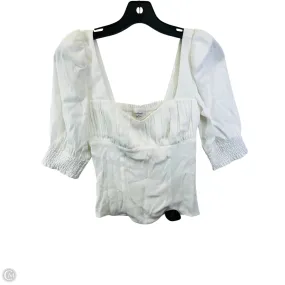 Top Short Sleeve Designer By Wilfred In Ivory, Size: Xs Flexible Ribbed Cuffs Sporty essentials