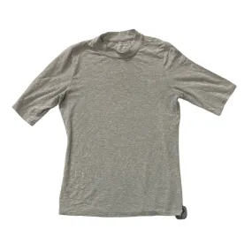 Soft Touch Grey Top Short Sleeve Designer Eileen Fisher, Size Xs