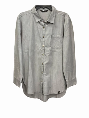 Grey Blouse Long Sleeve The North Face, Size M Comfy Style Microfiber Blended Fabric