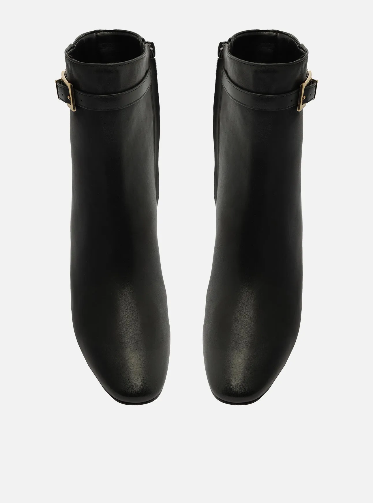 Josie Leather Stiletto Boot Mid Cut Easy To Clean