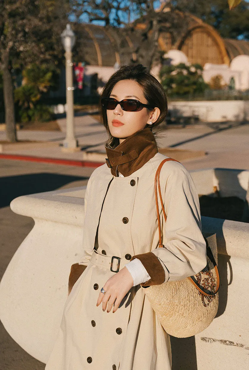 Hagar Trench Coat - Beige AntiPilling Finish Quilted Interior Layer