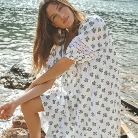 Fable Block Printed Midi Dress BreathableFabric