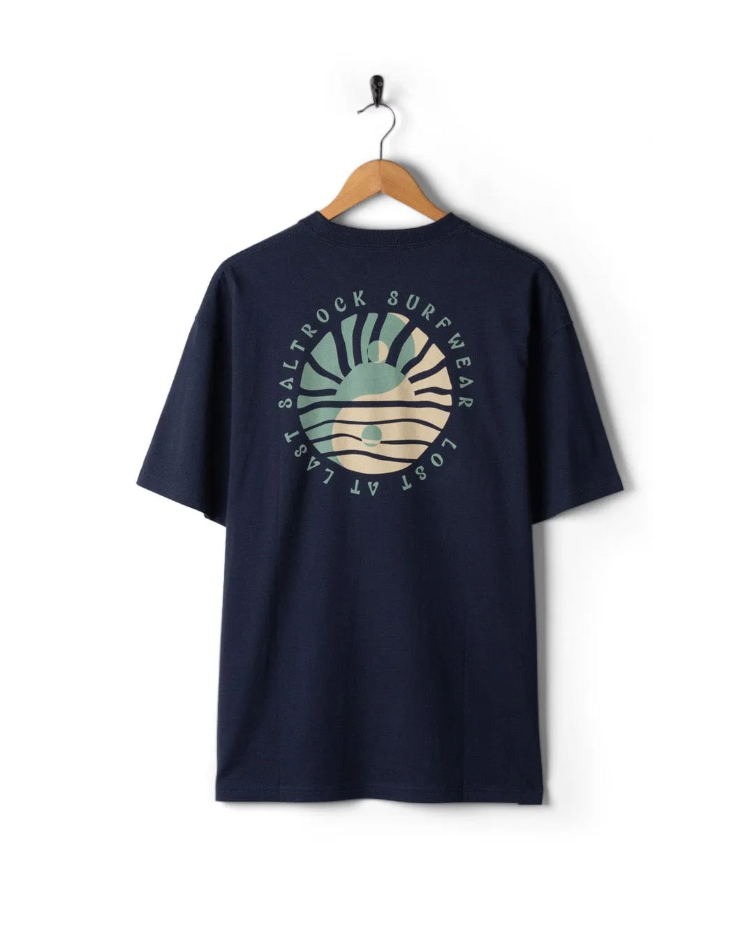Classic and Comfy Yin Yang Sun - Mens Short Sleeve T-Shirt - Blue