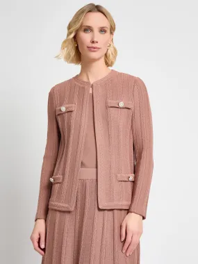 Heritage Braided Cable Soft Knit Jacket - True Fit High End Look
