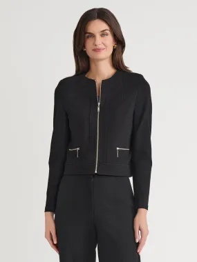 Heritage LuxeStretch Ponte Sport Jacket, Black - True Fit UV Protection Finish