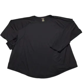 Athletic Top Long Sleeve Crewneck By Tek Gear In Black, Size: 3x Reflective Trim