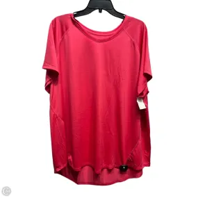 Athletic Top Short Sleeve By Tek Gear In Pink, Size: 2x BioBased Fiber Casual Blouse