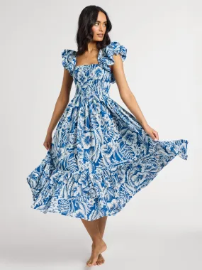 Motion Light Power Soft Olympia Dress in Blue Hibiscus