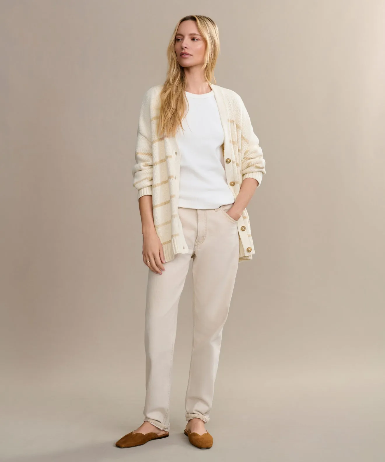 Chloe Cardigan All-day Comfort Ribbed Hem