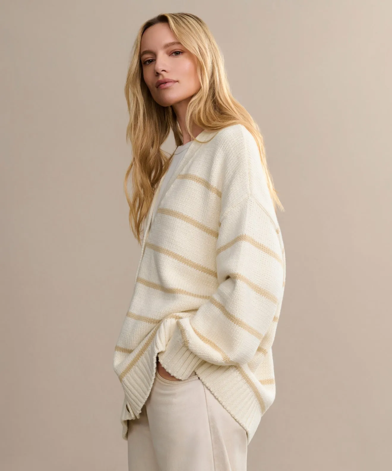 Chloe Cardigan Multi Panel Construction Soft Knit Piece