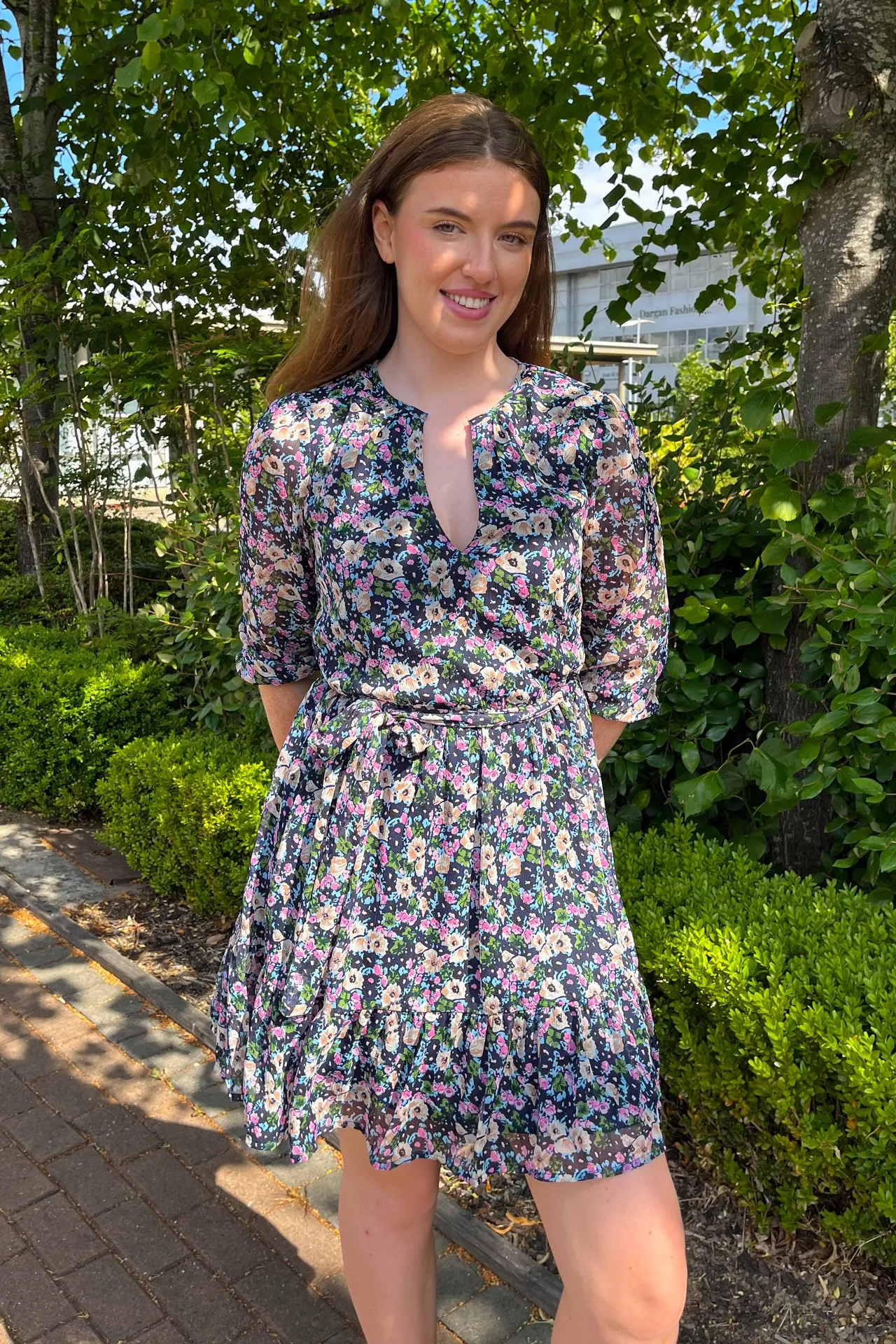 Luxe style Falia Short Navy Dress