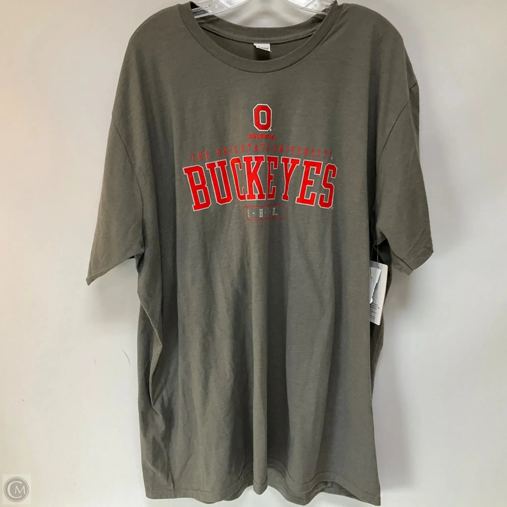 Athletic Top Short Sleeve By Hanes In Grey, Size: 3x GarmentWashed Softness RubberizedGrip