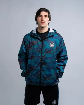 Newcastle United Camo Poly Lightweight Shower Jacket Weather Ready Moisture Control Fibers