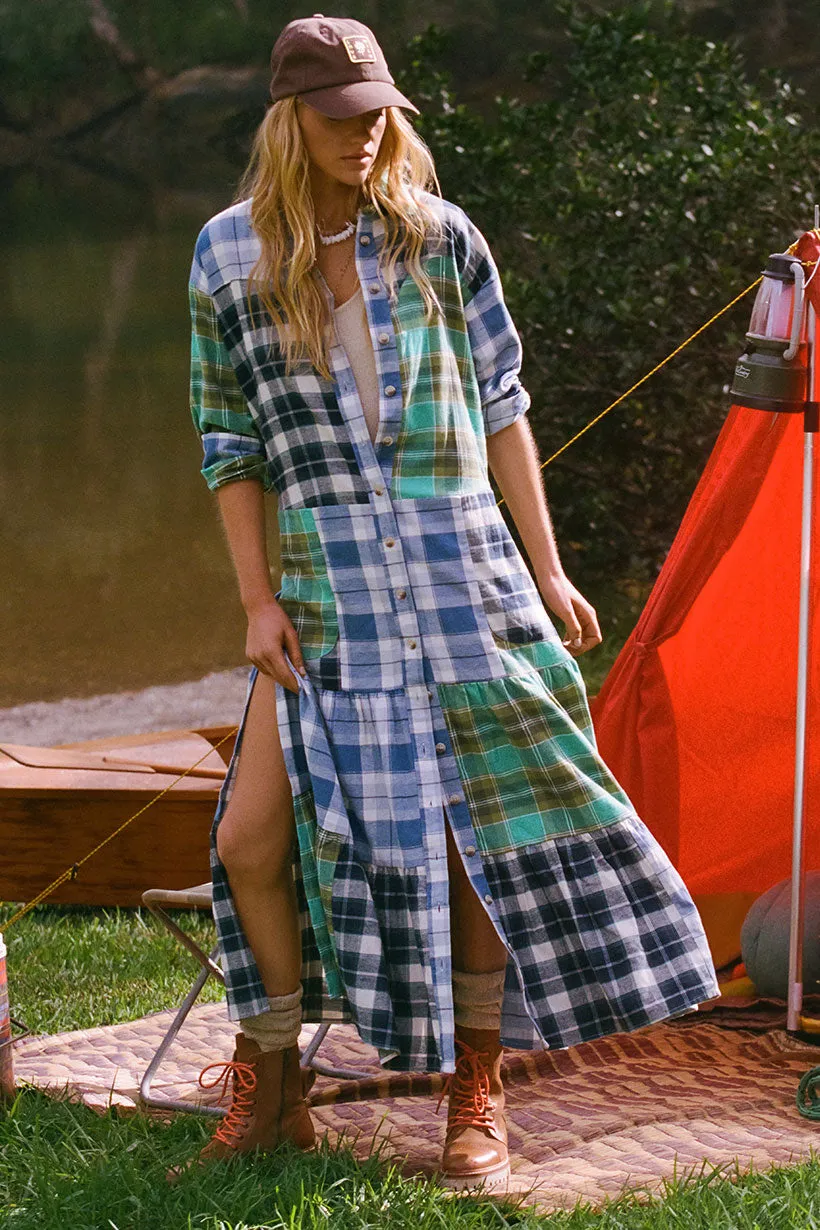 Lounge Fit High Tide Flannel Maxi Dress