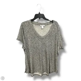 Odor Resistant Technology Athletic Top Short Sleeve By Athleta In Animal Print, Size: 2x