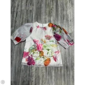 Top Short Sleeve Designer By Ted Baker In Floral Print, Size: 2 Comfy Layering