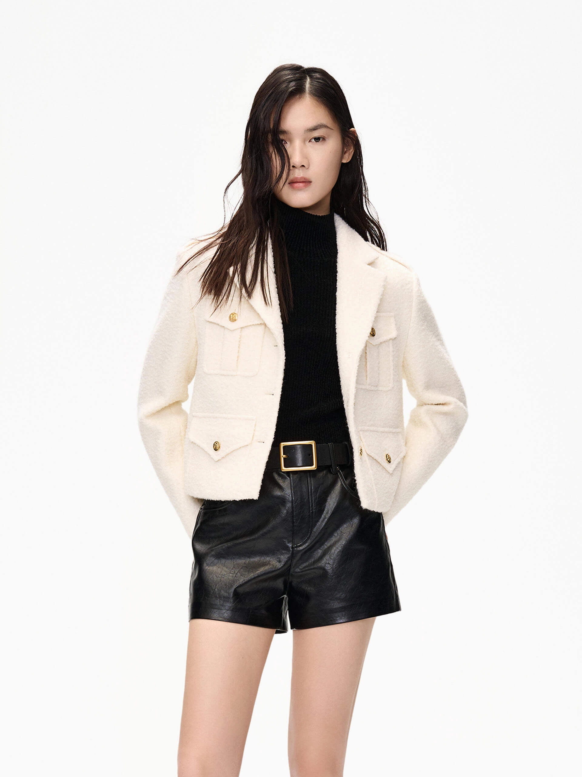 Friction Reducing Technology Boxy Fit Tweed Jacket