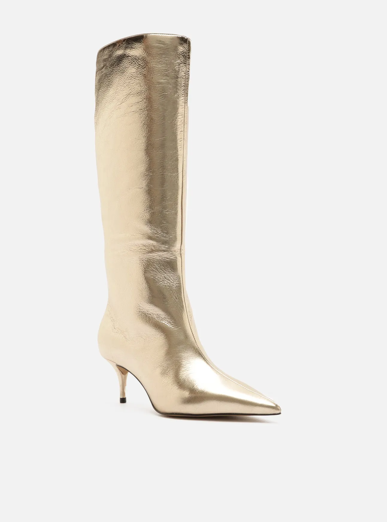 Skye Leather Stiletto Boot Seamless Interior