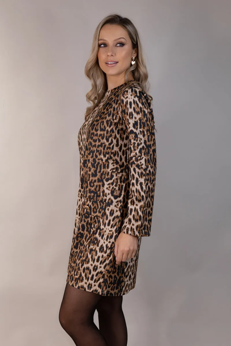 Delicate Mood Kat Leopard Animal Print Dress