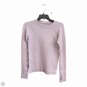 QuickRelease Fastener Ultra Soft Texture Athletic Top Long Sleeve Crewneck By Lululemon In Purple, Size: S